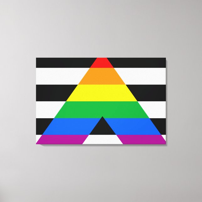 Impressão Em Tela Bandeira do Orgulho Aliado (Frente)