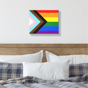 Impressão Em Tela Bandeira do Orgulho Progressivo de SlipperyJoe sei