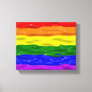 Impressão Em Tela Bandeira do orgulho SlipperyJoe's líquido vermelho