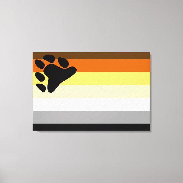 Impressão Em Tela Bandeira do Orgulho Urso (Frente)