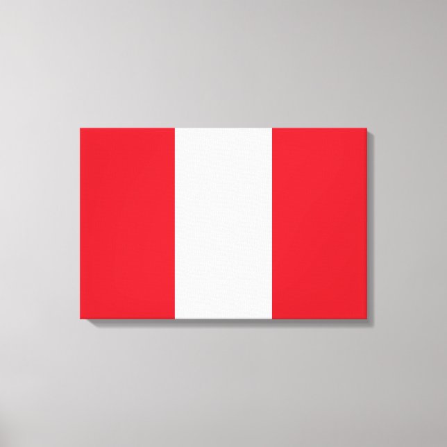 Impressão Em Tela Bandeira do Peru (Frente)