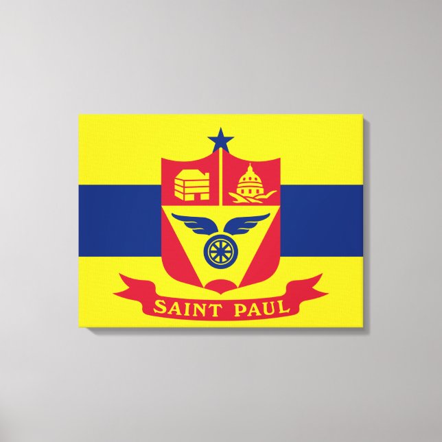 Impressão Em Tela Bandeira do Santo Paul (Minnesota) (Frente)