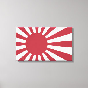 Impressão Em Tela Bandeira do Sol Nascente Imperial Japonês, de Edo 