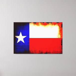 Impressão Em Tela Bandeira do Triptych Texas