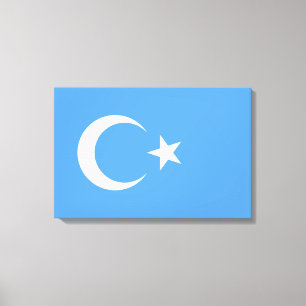 Impressão Em Tela Bandeira do Uigur do Turquestão Oriental (Uyghuris