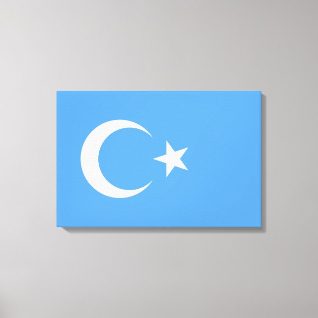 Impressão Em Tela Bandeira do Uigur do Turquestão Oriental (Uyghuris (Frente)