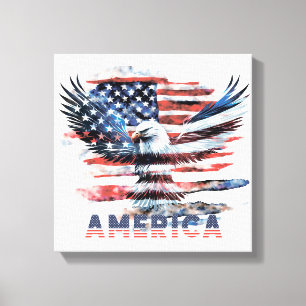 Impressão Em Tela Bandeira dos Estados Unidos. América