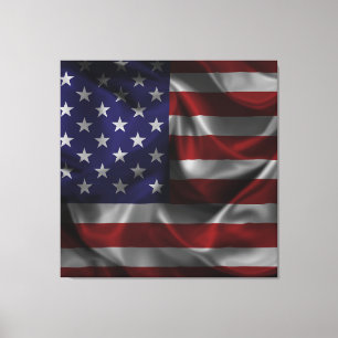 Impressão Em Tela Bandeira dos Estados Unidos da América