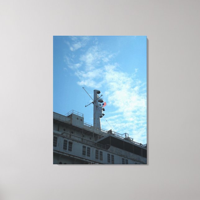 Impressão Em Tela Bandeira dos EUA em cima dos EUA (Frente)