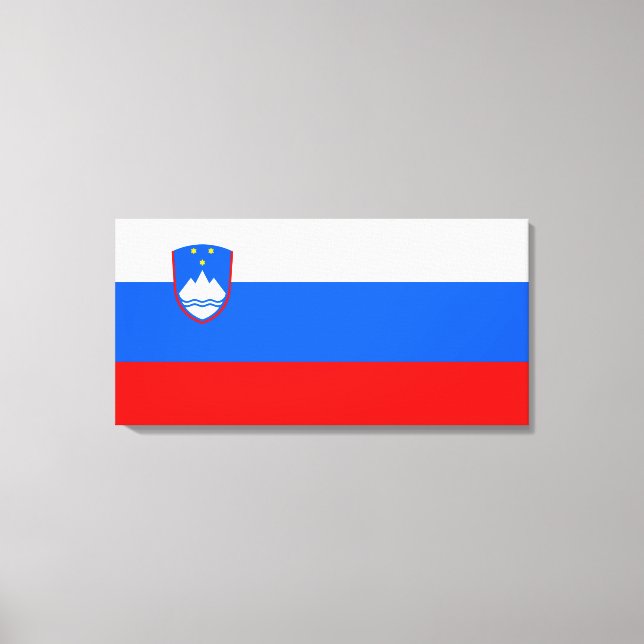 Impressão Em Tela Bandeira eslovena (Frente)