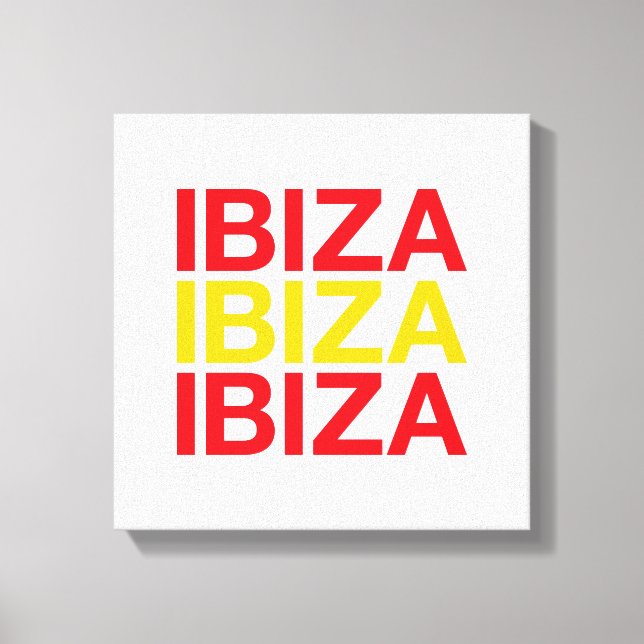 Impressão Em Tela Bandeira espanhola do IBIZA (Frente)