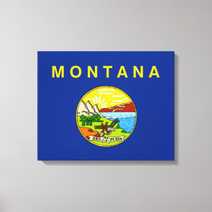 Impressão Em Tela Bandeira estatal de Montana