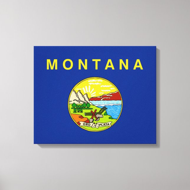 Impressão Em Tela Bandeira estatal de Montana (Frente)