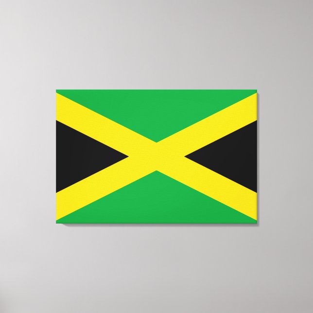 Impressão Em Tela Bandeira jamaicana (Frente)