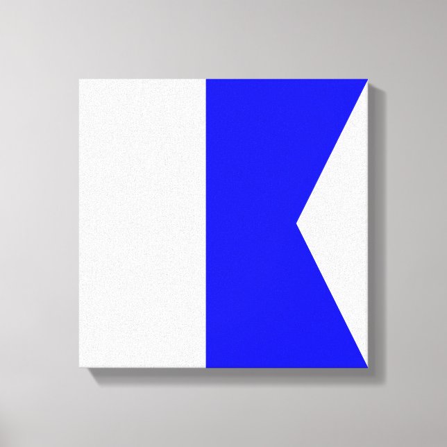 Impressão Em Tela Bandeira Marítima A — Alpha (Frente)