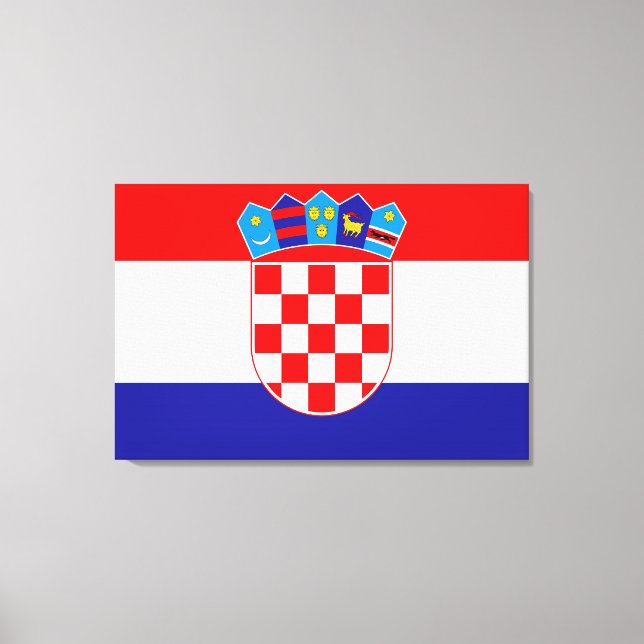 Impressão Em Tela Bandeira nacional da Croácia Zastava Hrvatske (Frente)