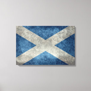 Impressão Em Tela Bandeira nacional de Scotland, versão do vintage