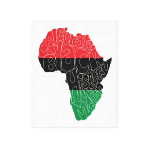 Impressão Em Tela Bandeira Pan-Africana Design de Arte Mês da Histór