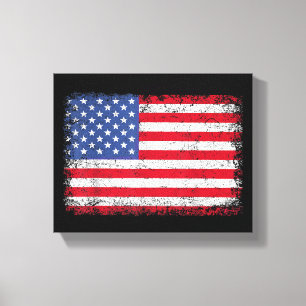 Impressão Em Tela Bandeira Patriótica Americana dos EUA Para Homens 