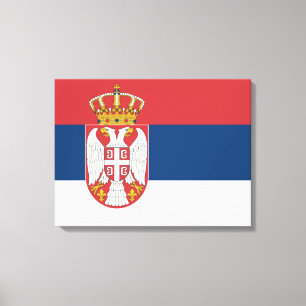 Impressão Em Tela Bandeira Sérvia