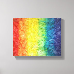 Impressão Em Tela Bandeira tie-dye da SlipperyJoe's arco-íris pressi