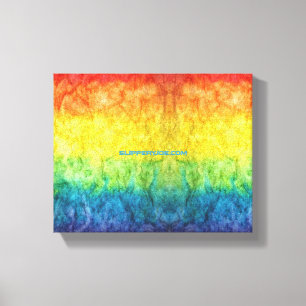 Impressão Em Tela Bandeira tie-dye da SlipperyJoe's arco-íris pressi