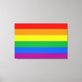 Impressão Em Tela Bandeira Tradicional do Orgulho Gay