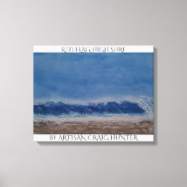 Impressão Em Tela Bandeira vermelha surf alto