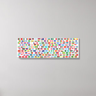 Impressão Em Tela Bandeiras mundiais