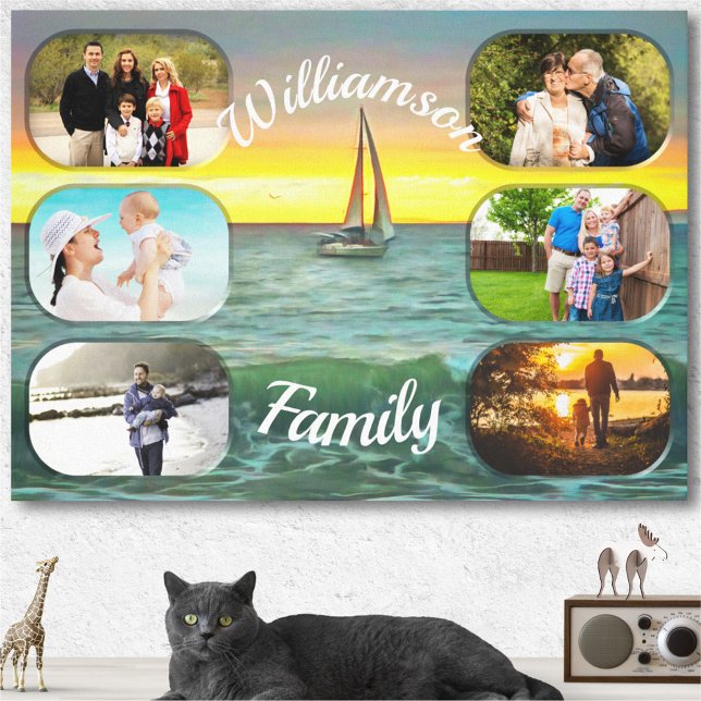 Impressão Em Tela Bandera Bay Family Sunset 0884 Art (Criador carregado)