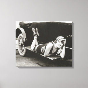 Impressão Em Tela Banhando Beleza, 1918