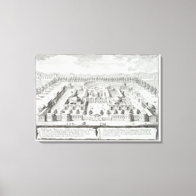 Impressão Em Tela Banheiras de Dioclecio (AD 302), Roma, de Entwurf (Frente)