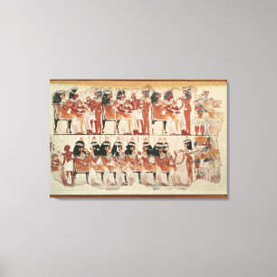 Impressão Em Tela Banquet a cena, de Thebes, c.1400 BC