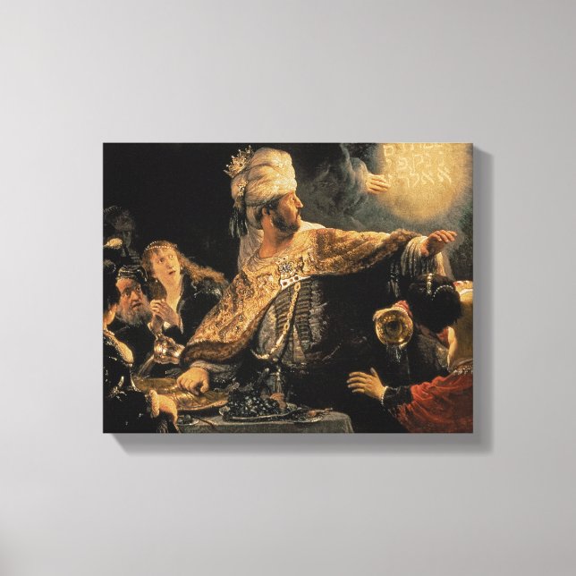 Impressão Em Tela Banquete de Belshazzar c.1636-38 (Frente)