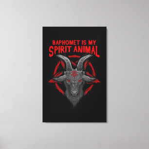 Impressão Em Tela Baphomet É O Meu Animal Espirituoso Em Cabra Occul