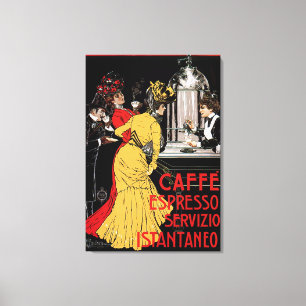 Impressão Em Tela Bar Anterior De Café Italiano Espresso E Poster