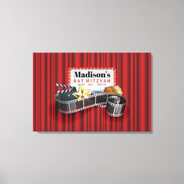 Impressão Em Tela BAR de Bat do FILME Mitzvah Sinal no Conselho de M (Frente)