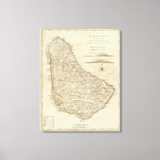 Impressão Em Tela Barbados (Frente)