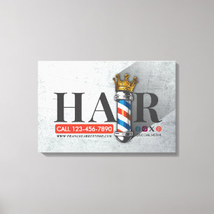Impressão Em Tela Barber Hair Compra Rei Coroa Barbeiro Par Salão