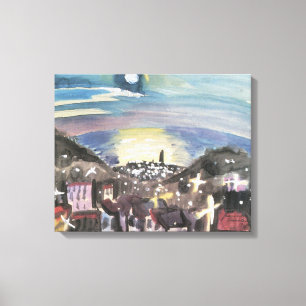 Impressão Em Tela Barcelona à noite por Walter Gramatte