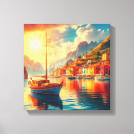 Impressão Em Tela Barco à vela em águas calmas