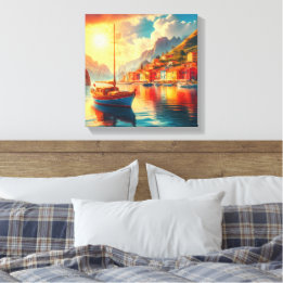 Impressão Em Tela Barco à vela em águas calmas