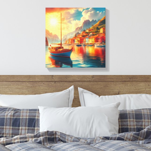 Impressão Em Tela Barco à vela em águas calmas (Insitu(Quarto))