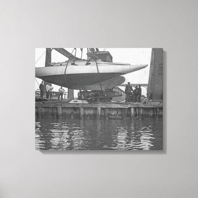 Impressão Em Tela Barco b do rio Chicago de 1910 para reparo em vele (Frente)