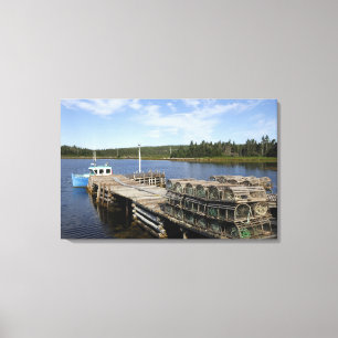 Impressão Em Tela Barco de Lagostas, Mushaboom, Nova Escócia, Canadá