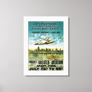 Impressão Em Tela Barco de vôo dos grandes lagos - L