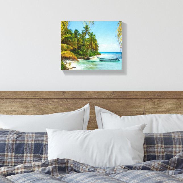 Impressão Em Tela Barco em Caribe (Insitu(Quarto))