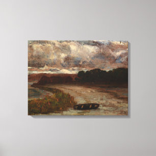 Impressão Em Tela Barco na Costa - Edward Mitchell Bannister