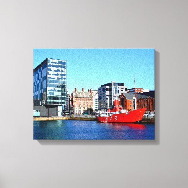 Impressão Em Tela Barco no Albert Dock (Frente)