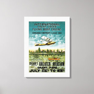 Impressão Em Tela Barco Voador excelente - M